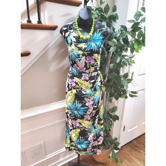 R & K Originals Women's Black Polyester Round Neck Faux-Wrap Long Maxi Dress 14 - Picture 11 of 11